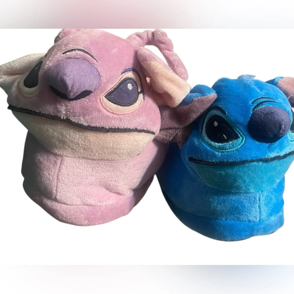 Stitch and‎ Angel 3D Character Scuff Slippers! NWT! Size 2/3 Little Girls!